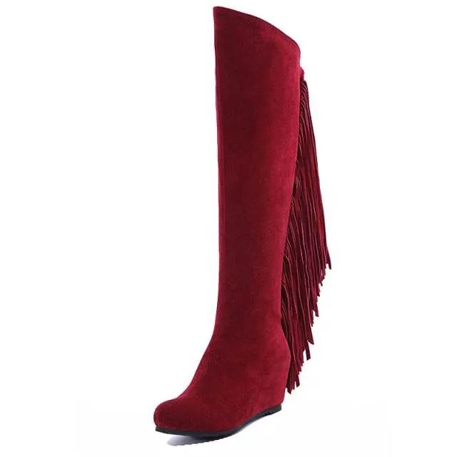 cow suede leather boots