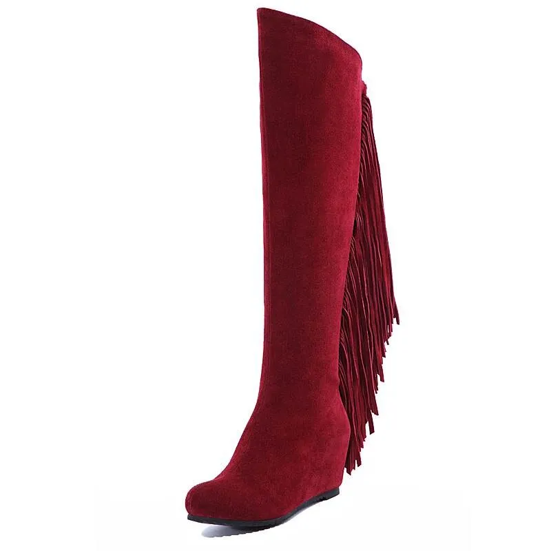 cow suede leather boots