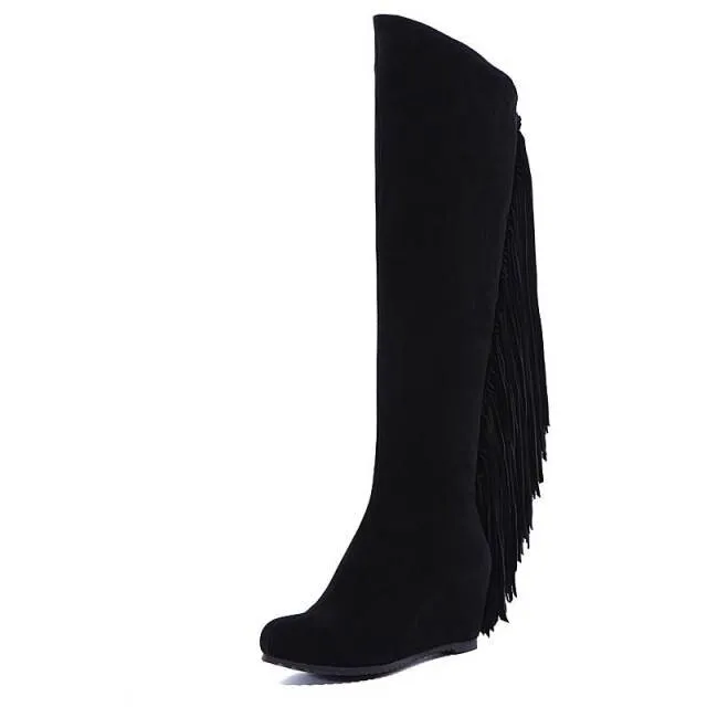 cow suede leather boots