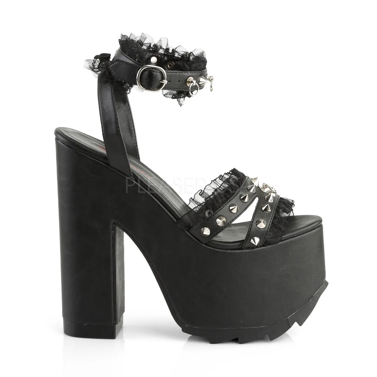 CRAMPS-08  Black Vegan Leather-Lace