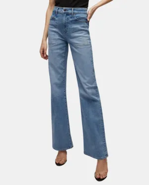 CROSBIE WIDE LEG JEAN WITH PATCH POCKETS IN AMETHYST