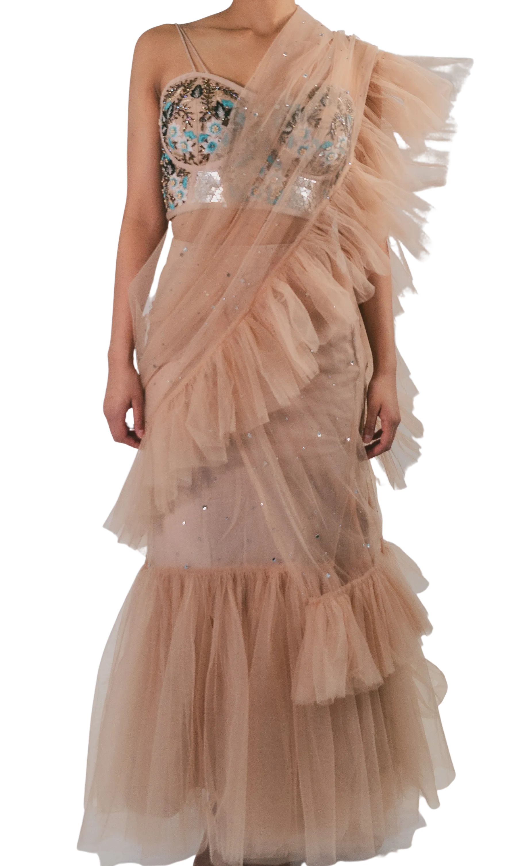 Crystal Ruffle Sari