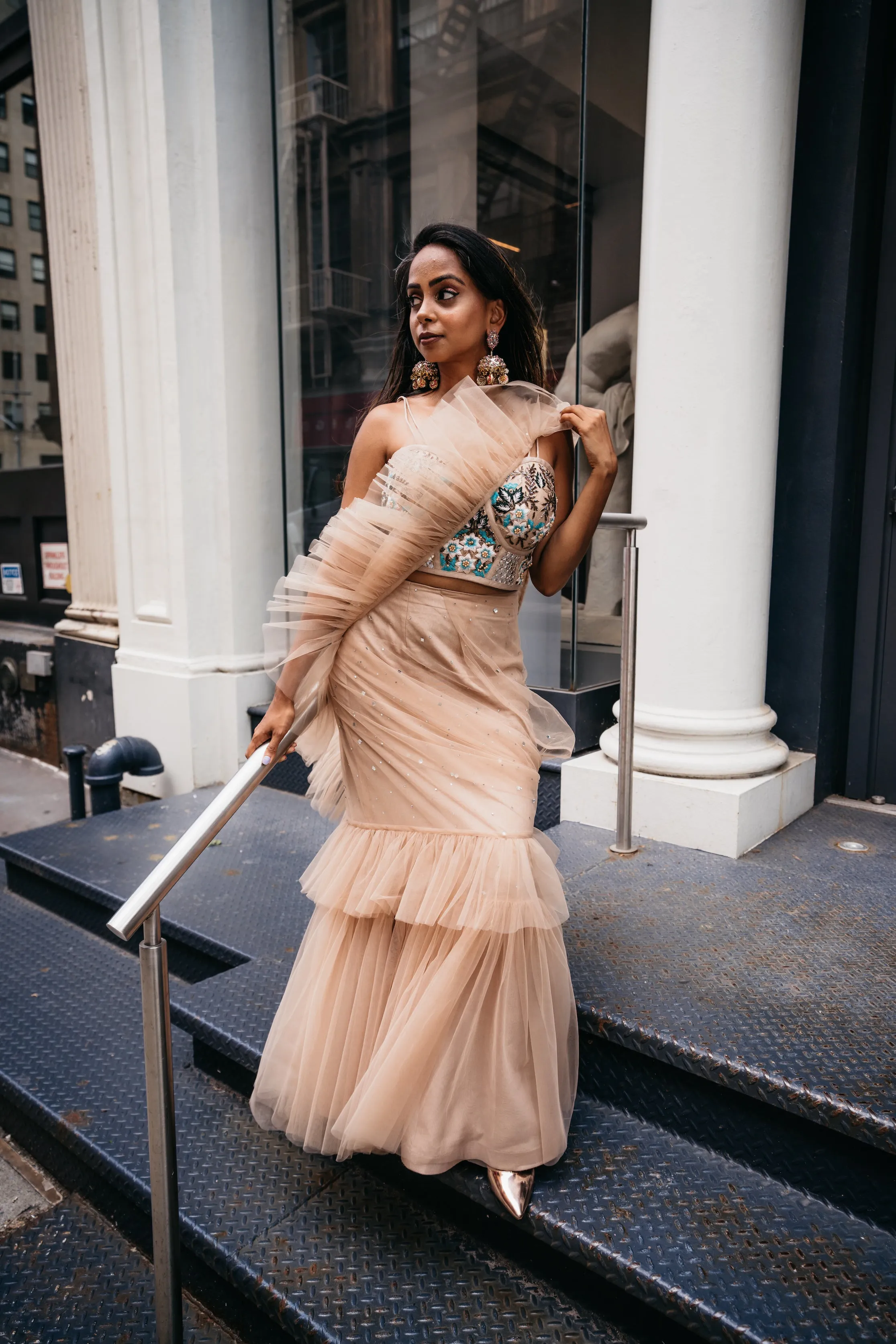 Crystal Ruffle Sari
