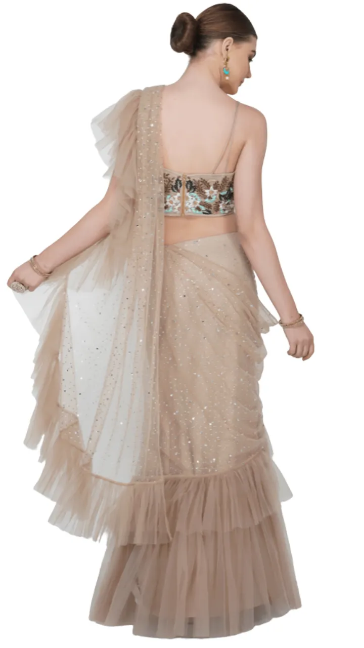 Crystal Ruffle Sari