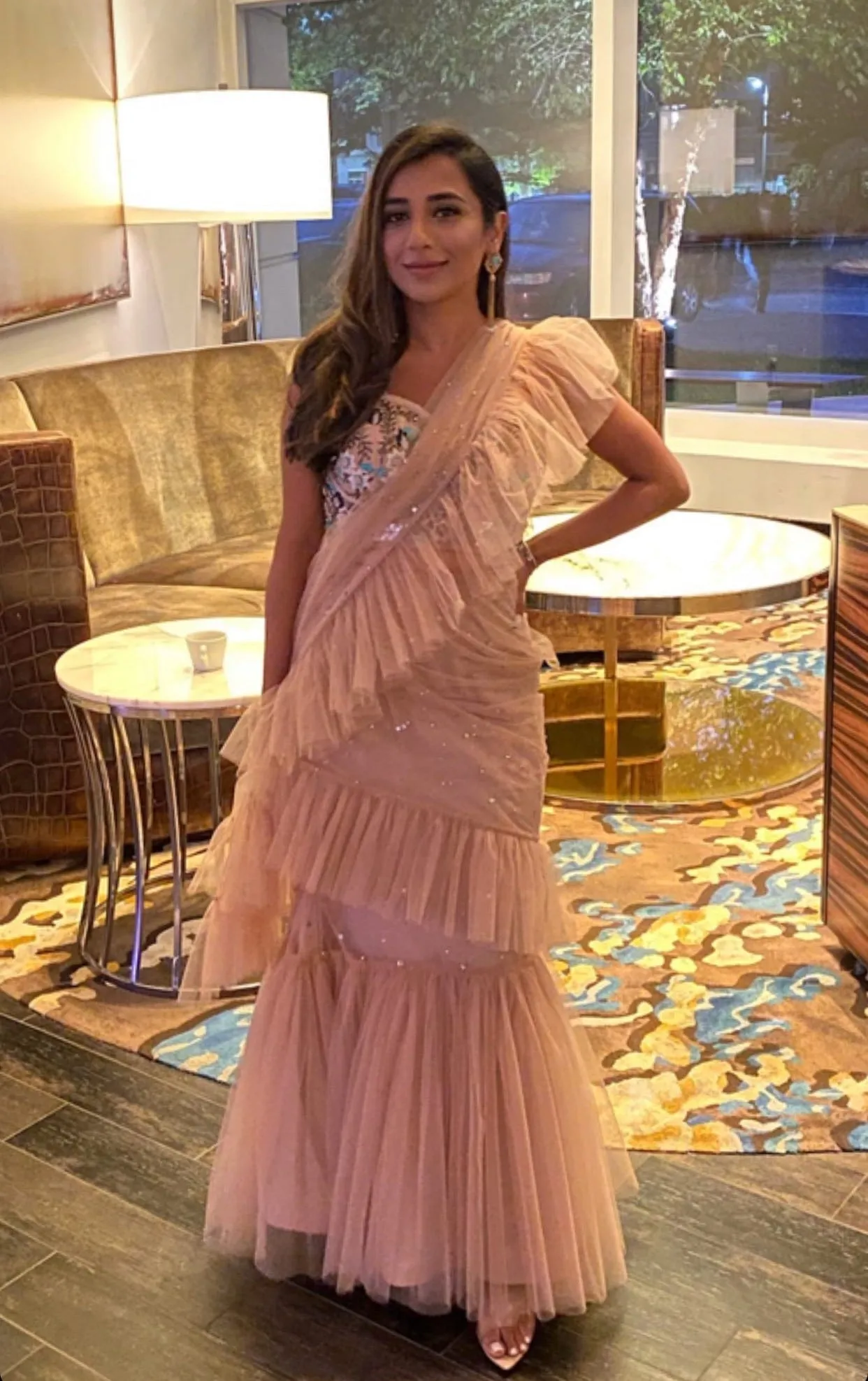 Crystal Ruffle Sari