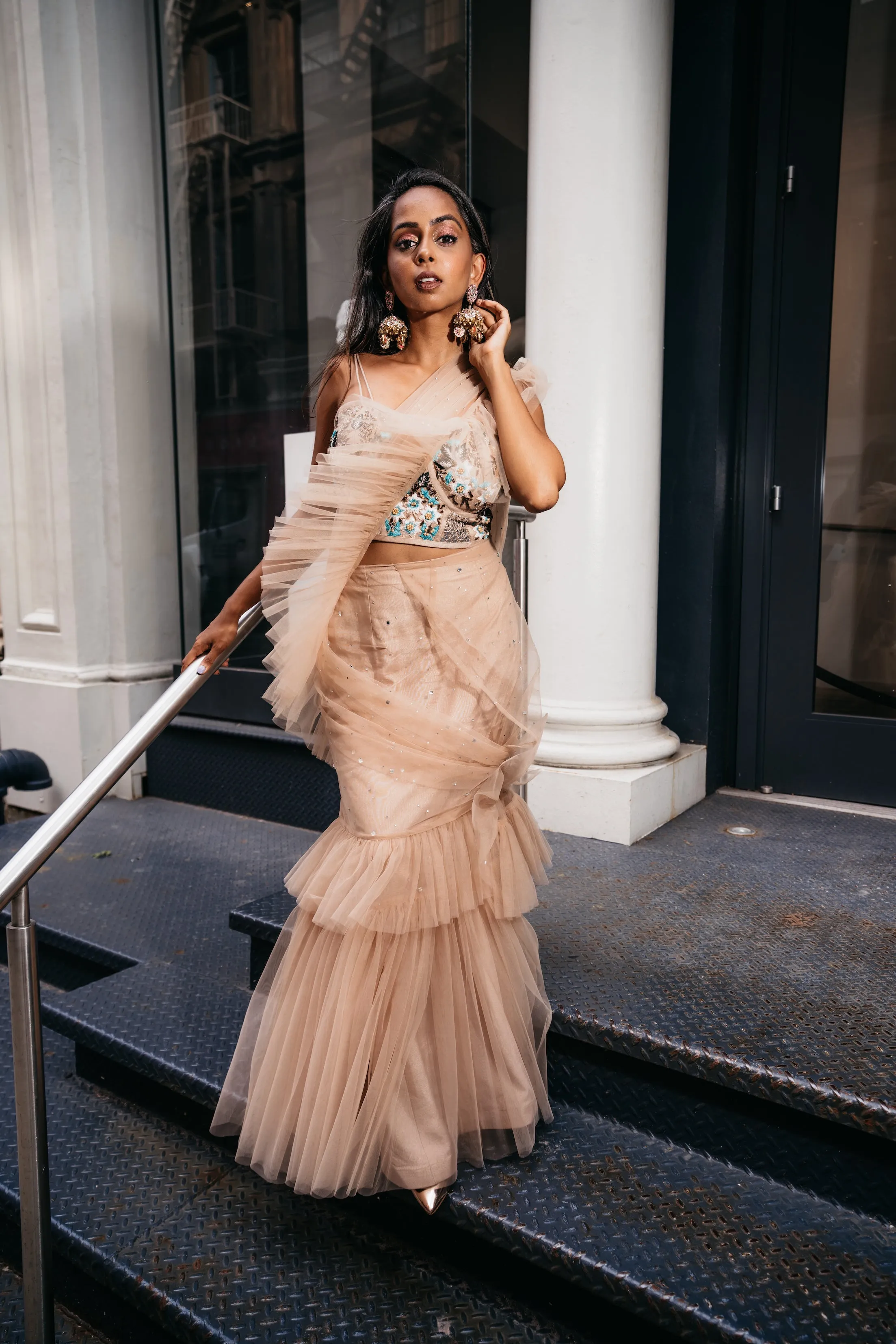 Crystal Ruffle Sari