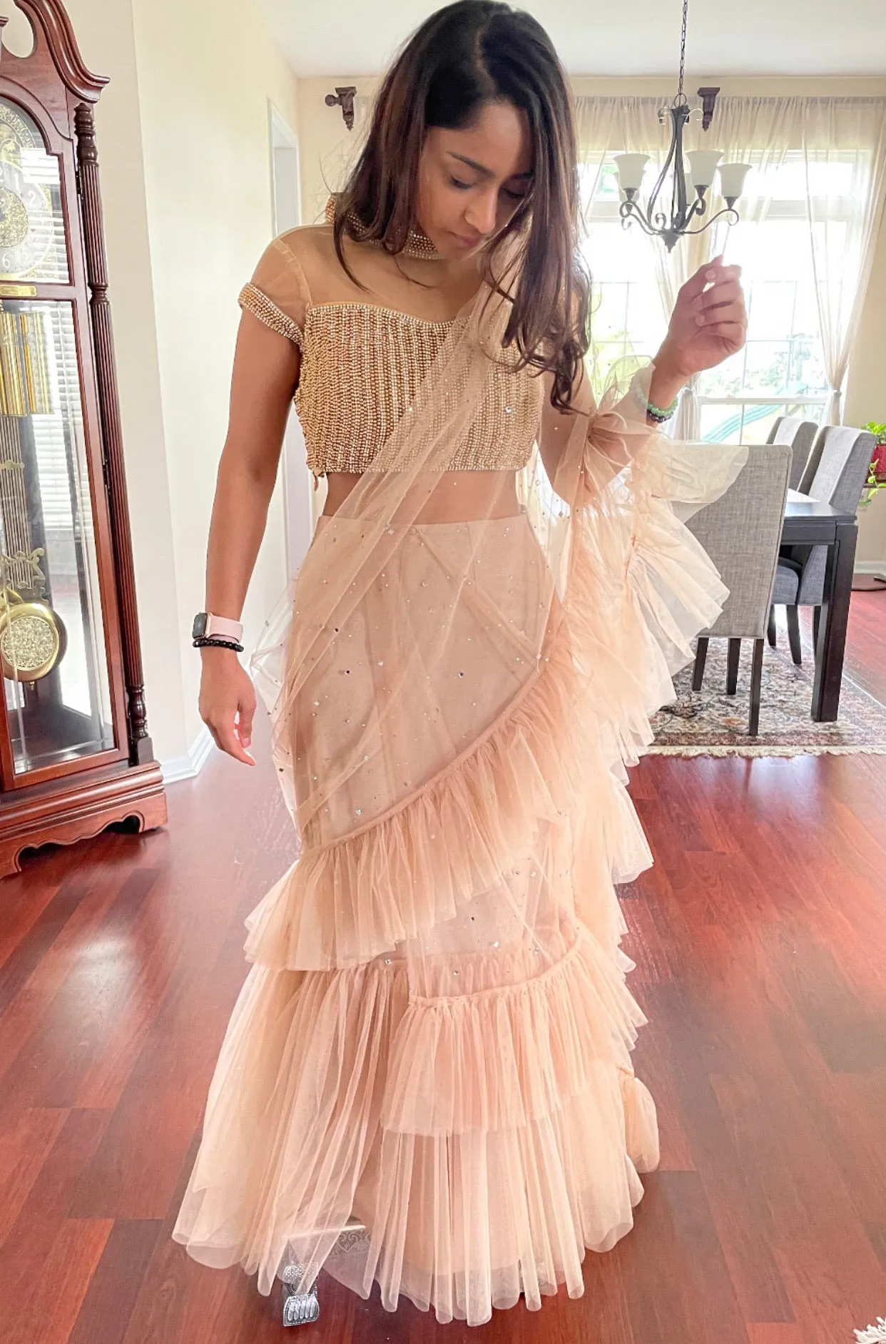 Crystal Ruffle Sari