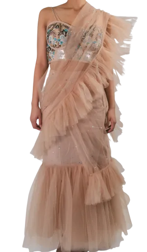 Crystal Ruffle Sari