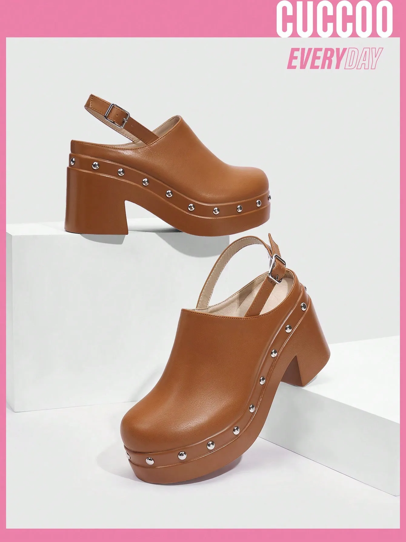 Cuccoo Destination Collection Women's Fashionable Black Wedge Heel Thick Platform Single Shoes