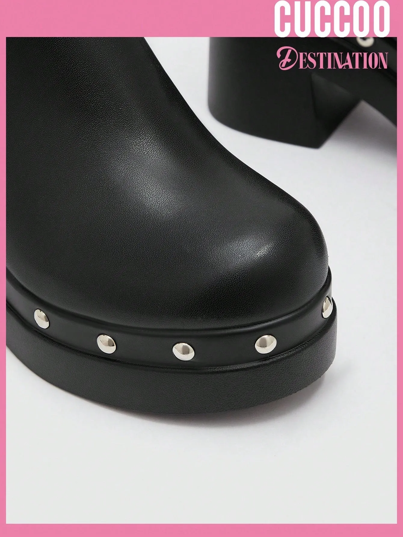 Cuccoo Destination Collection Women's Fashionable Black Wedge Heel Thick Platform Single Shoes