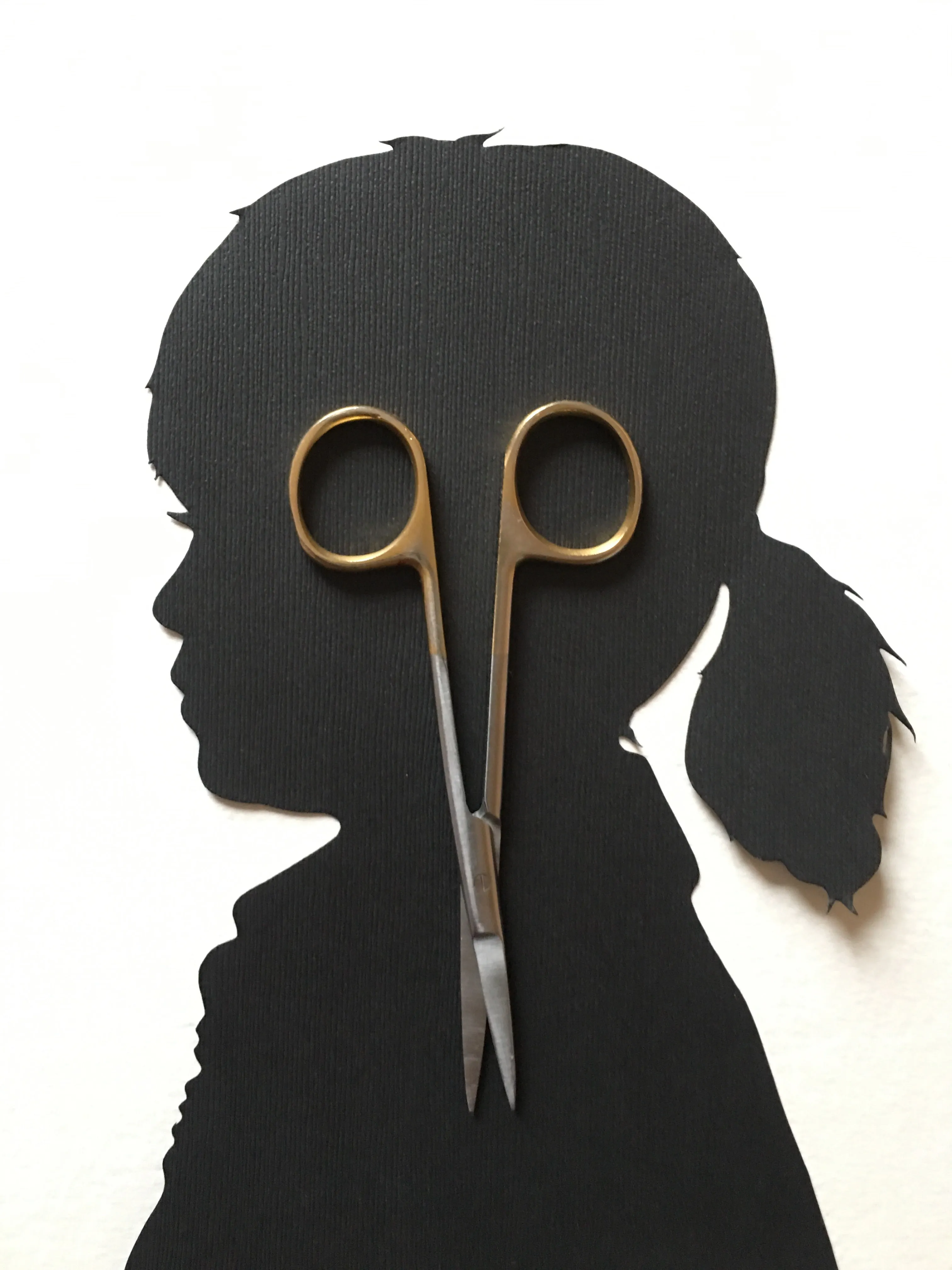 Custom Hand Cut Silhouette - Child Silhouette Portrait Art