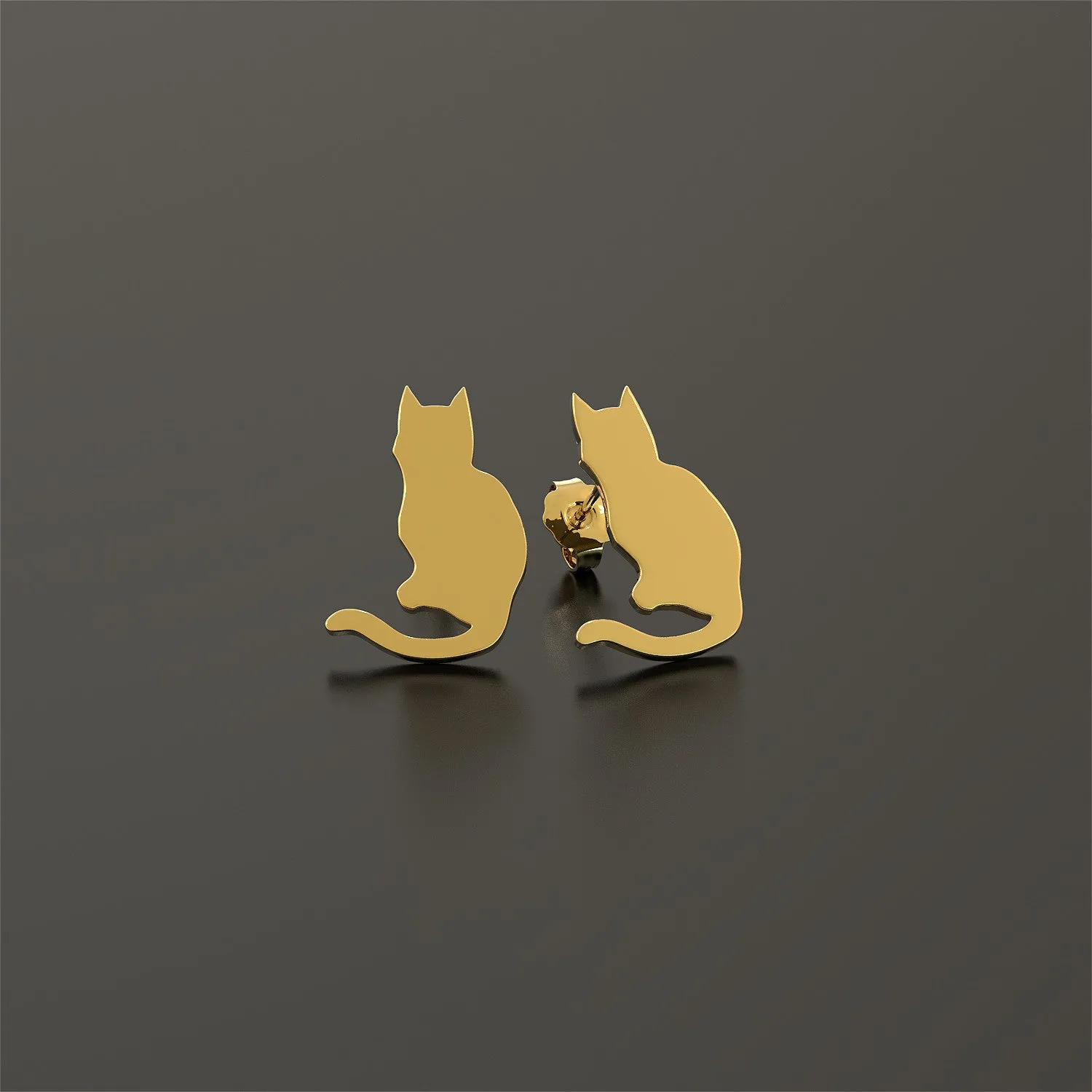 Cute Cat Stud Earrings