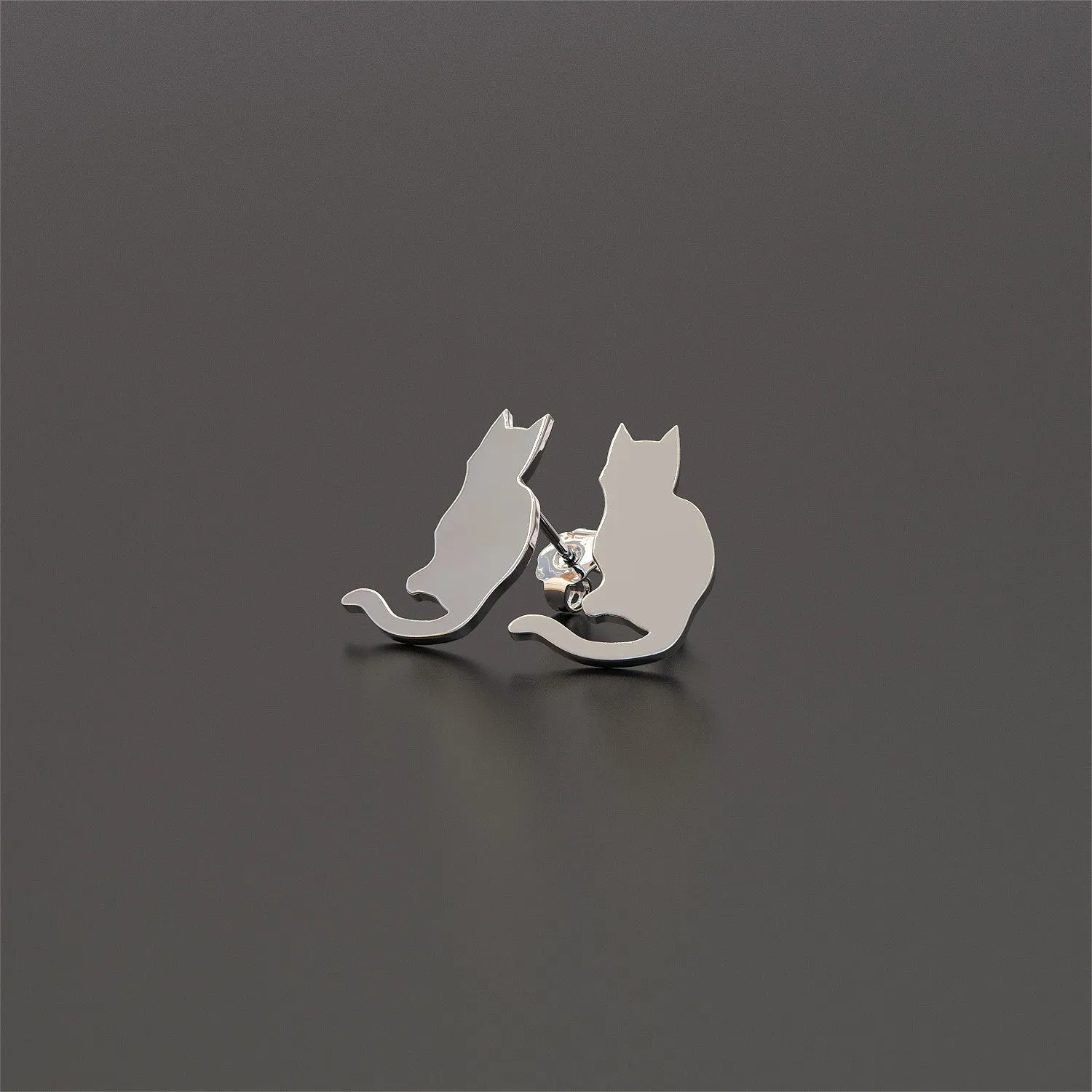 Cute Cat Stud Earrings