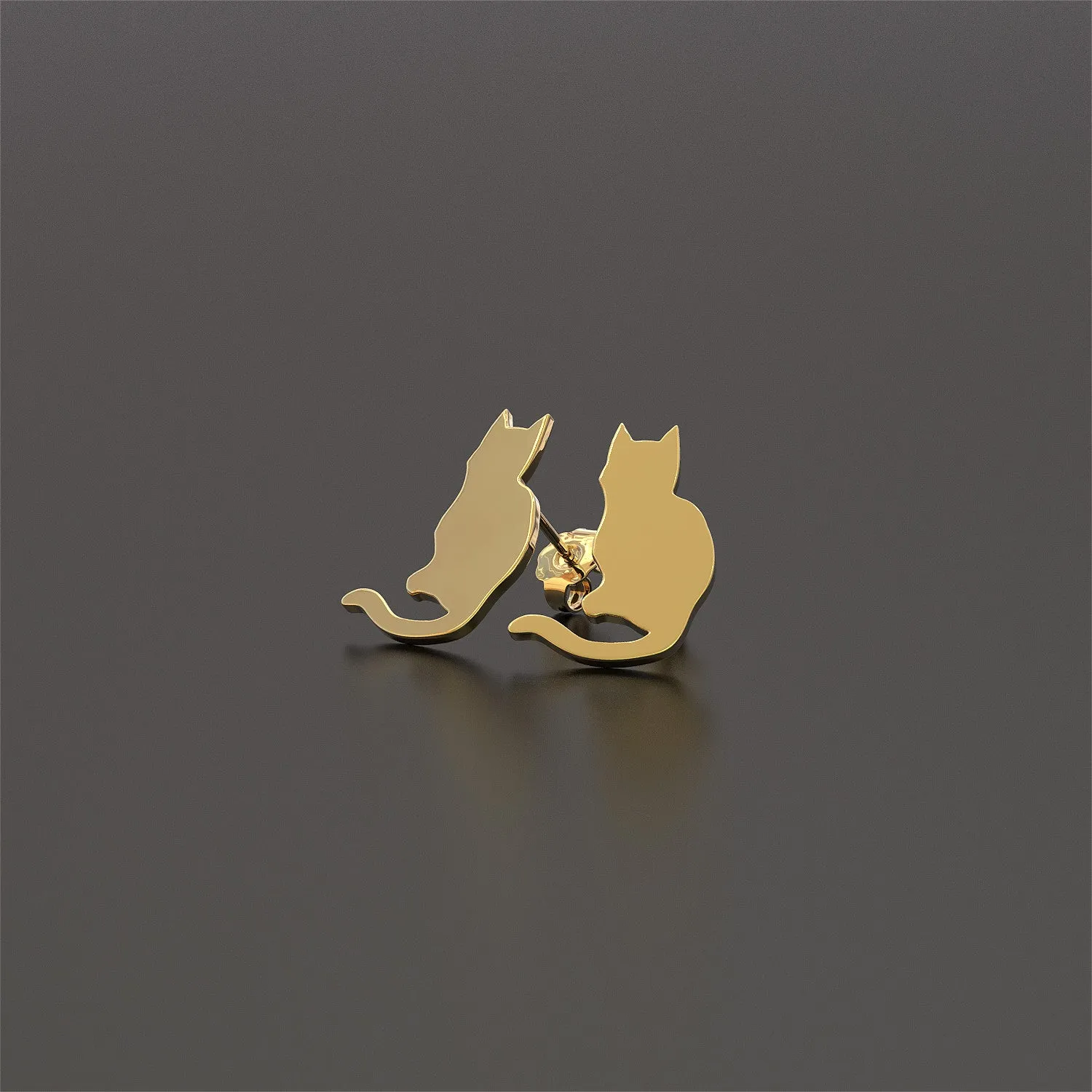 Cute Cat Stud Earrings