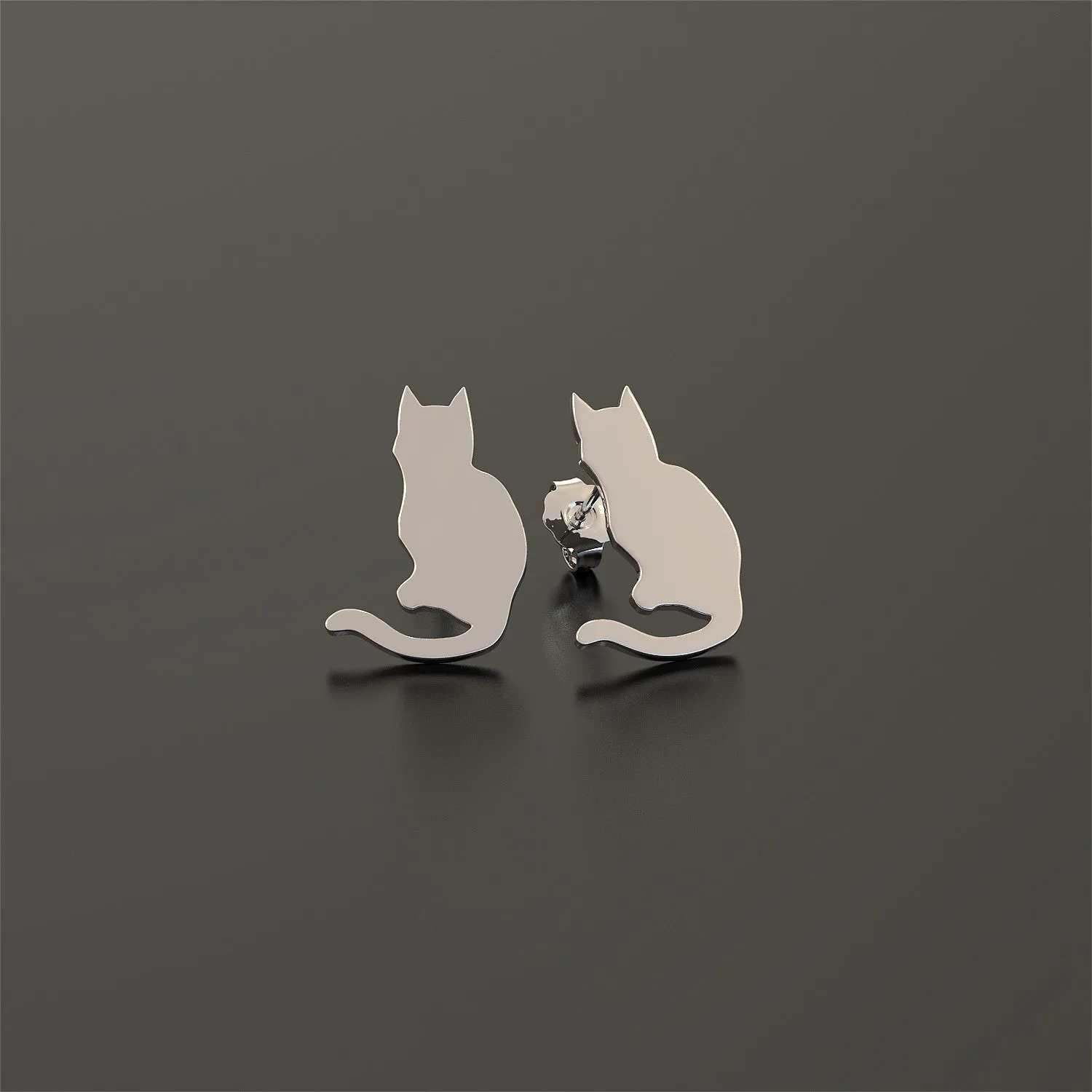 Cute Cat Stud Earrings