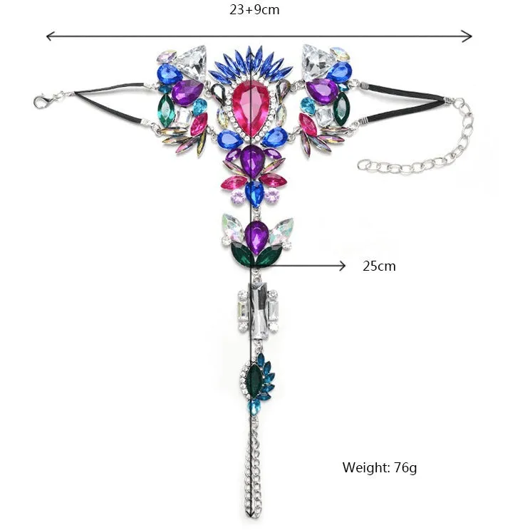 Dark Princess Full Crystal Rhinestone Anklet