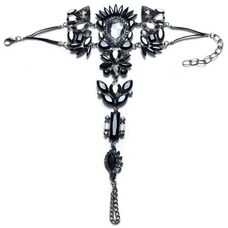 Dark Princess Full Crystal Rhinestone Anklet