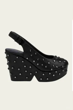Davina Embellished Wedge in Black