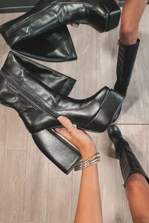 DEAL Standards High Heel Higher Leather Platform Boot