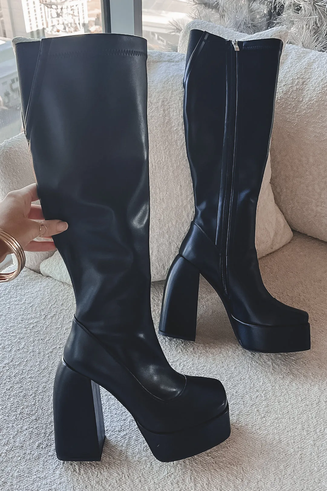 DEAL Standards High Heel Higher Leather Platform Boot