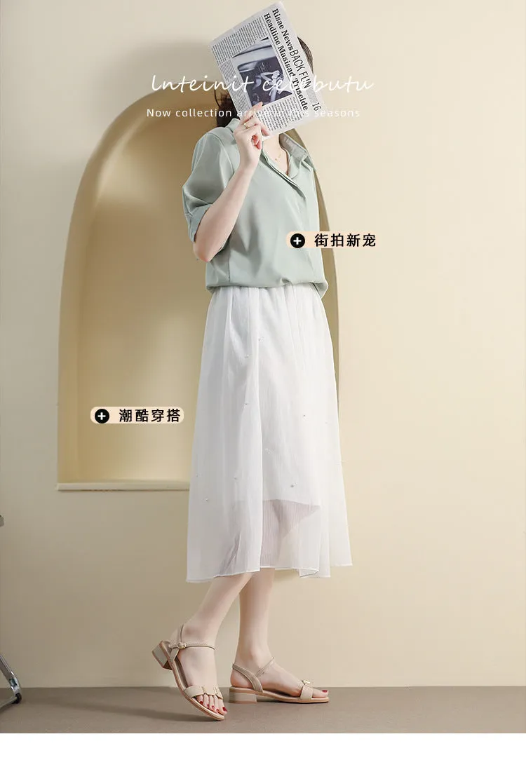 DEANWANGKT  Women's One-Strap Sandals Summer  This Year's New Fairy Style Mid Heel Chunky Heel Dress Gentle Student Roman Shoes