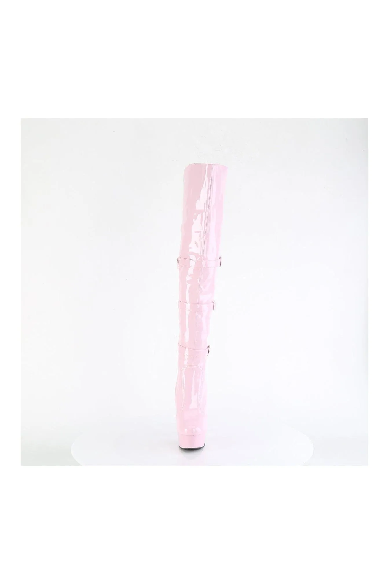 DELIGHT-3018 Pink Patent Thigh Boot