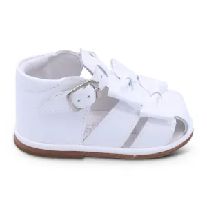 'Dina' Girls White Patent T-Bar Sandals