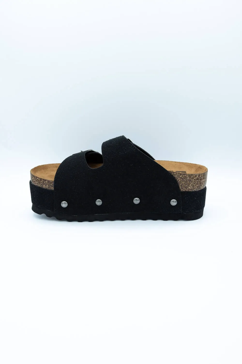 Dirty Laundry Pueblo 2 Band Platform Sandals for Women in Black | PUEBLO-BLACK