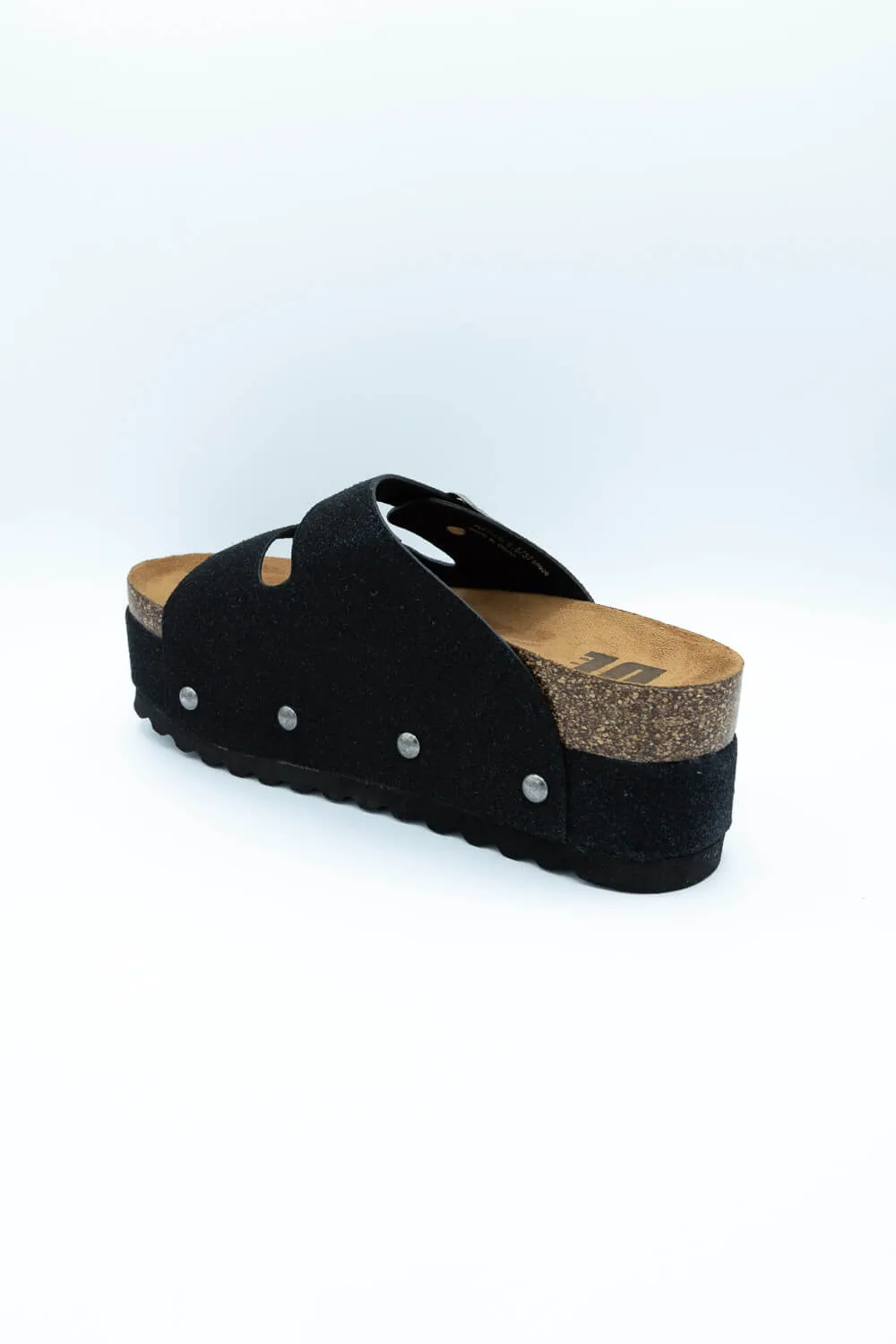 Dirty Laundry Pueblo 2 Band Platform Sandals for Women in Black | PUEBLO-BLACK