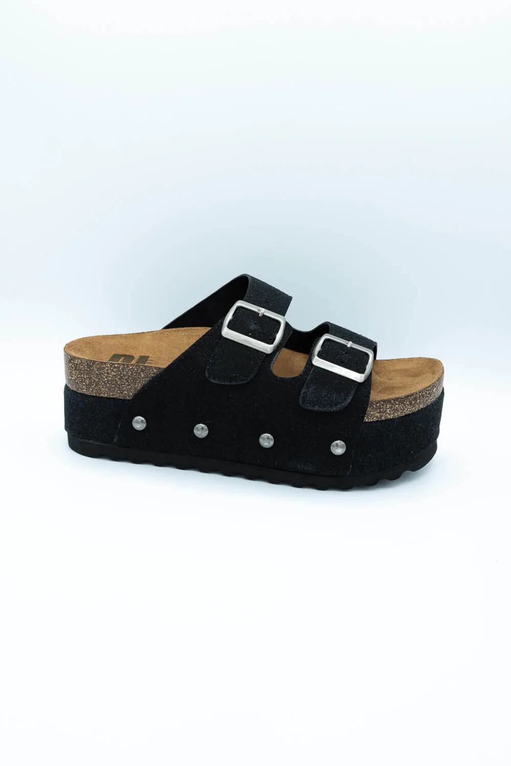 Dirty Laundry Pueblo 2 Band Platform Sandals for Women in Black | PUEBLO-BLACK
