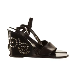 Dolce & Gabbana Black Studded Wedges
