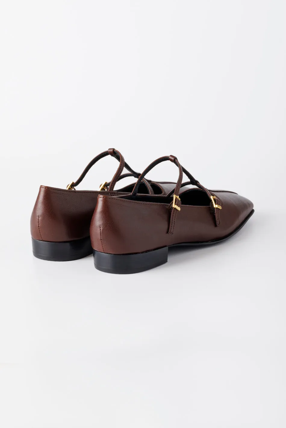 DOUBLE STRAP SQUARE PUMPS