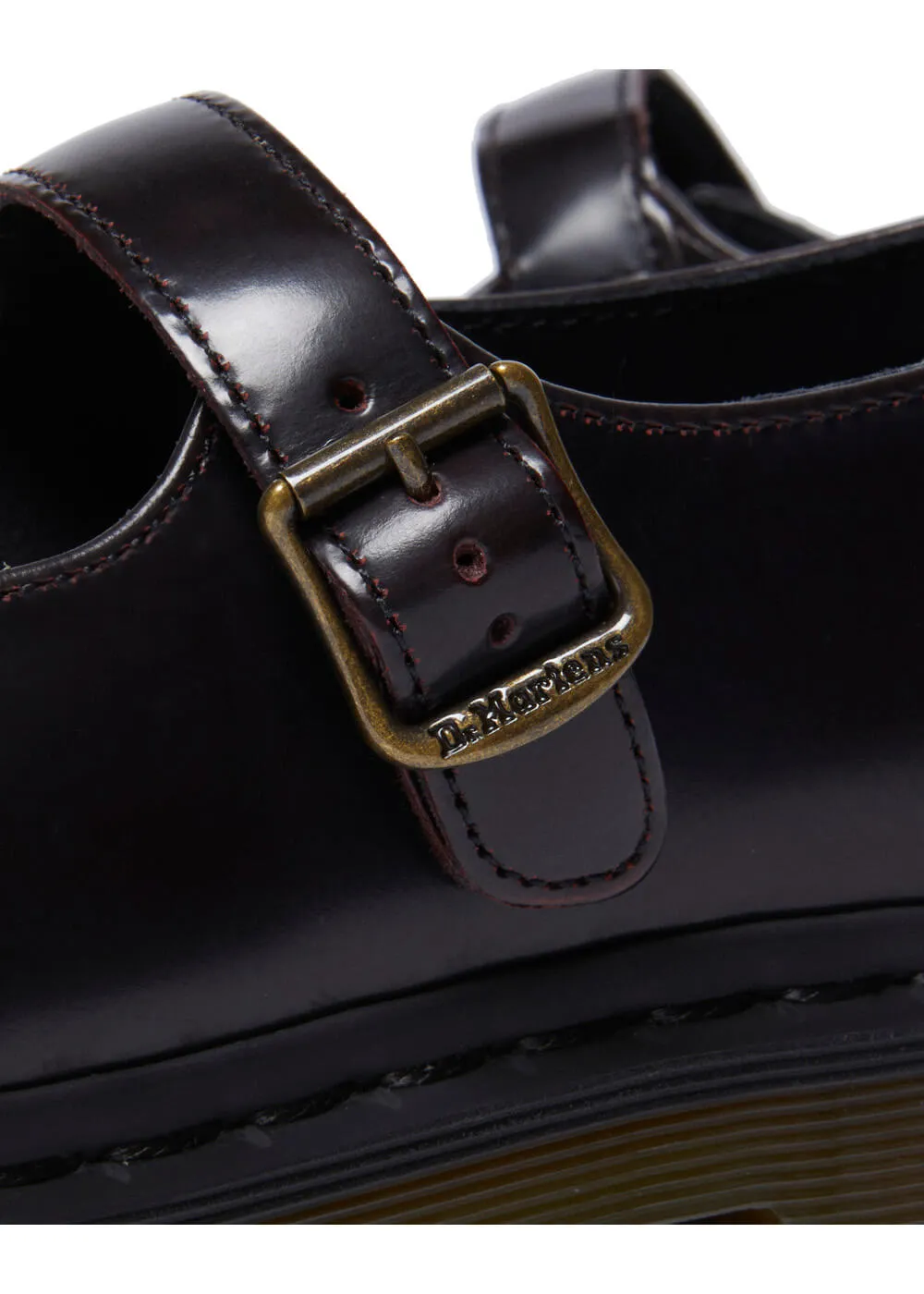 Dr. Martens Elphie Arcadia Leather Ballerinas Cherry Red