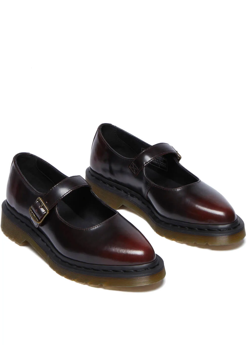 Dr. Martens Elphie Arcadia Leather Ballerinas Cherry Red