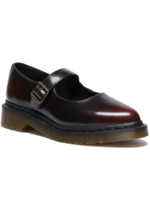 Dr. Martens Elphie Arcadia Leather Ballerinas Cherry Red