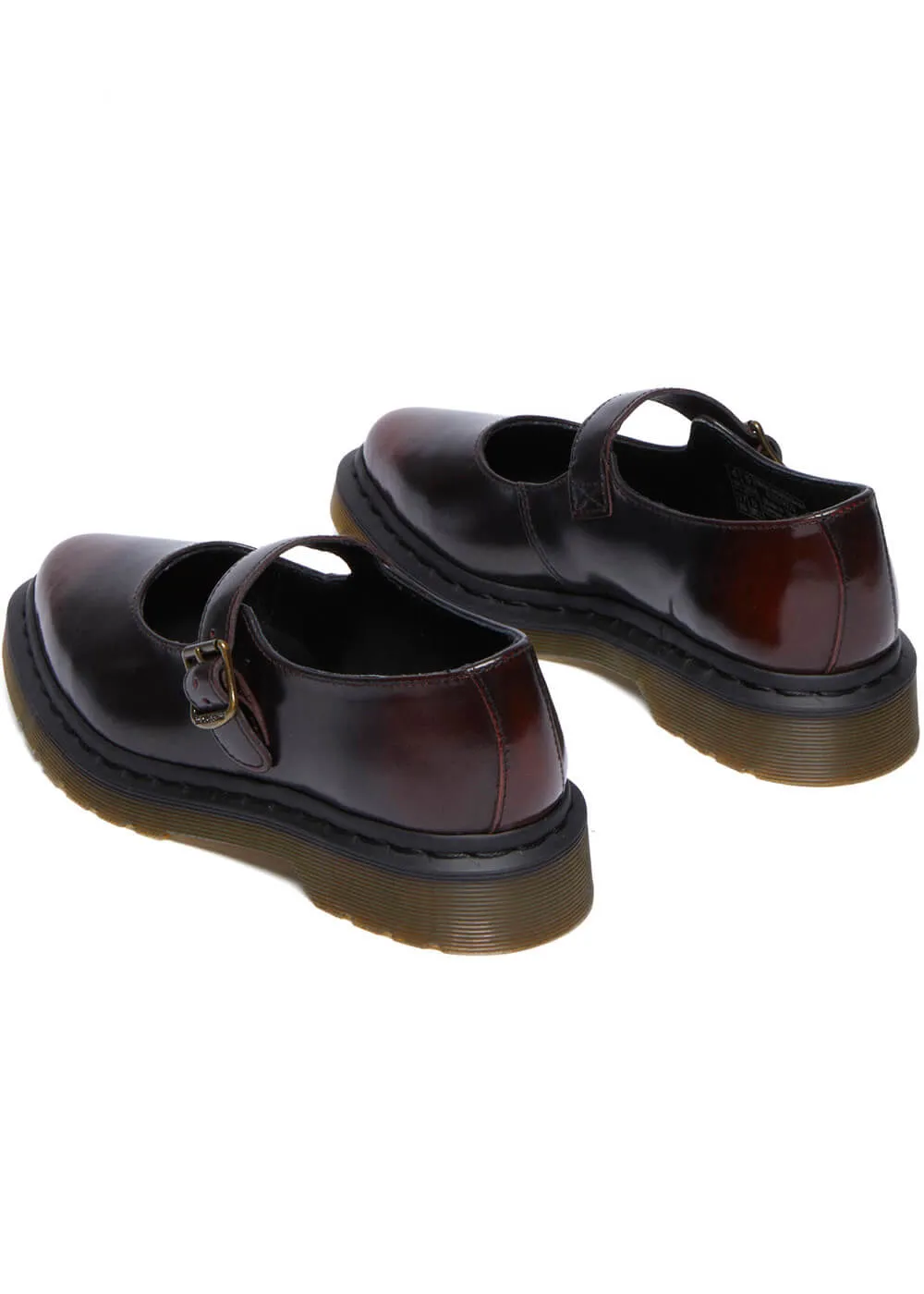 Dr. Martens Elphie Arcadia Leather Ballerinas Cherry Red