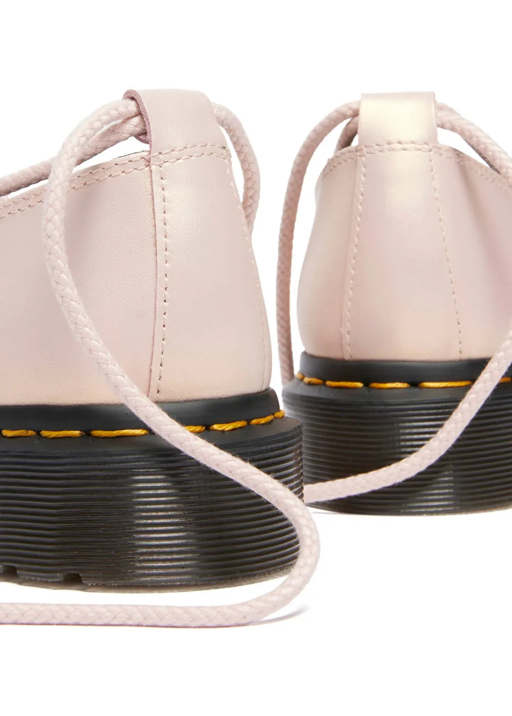 Dr. Martens Elphie II Leather Ballerinas Powder Pink Gold