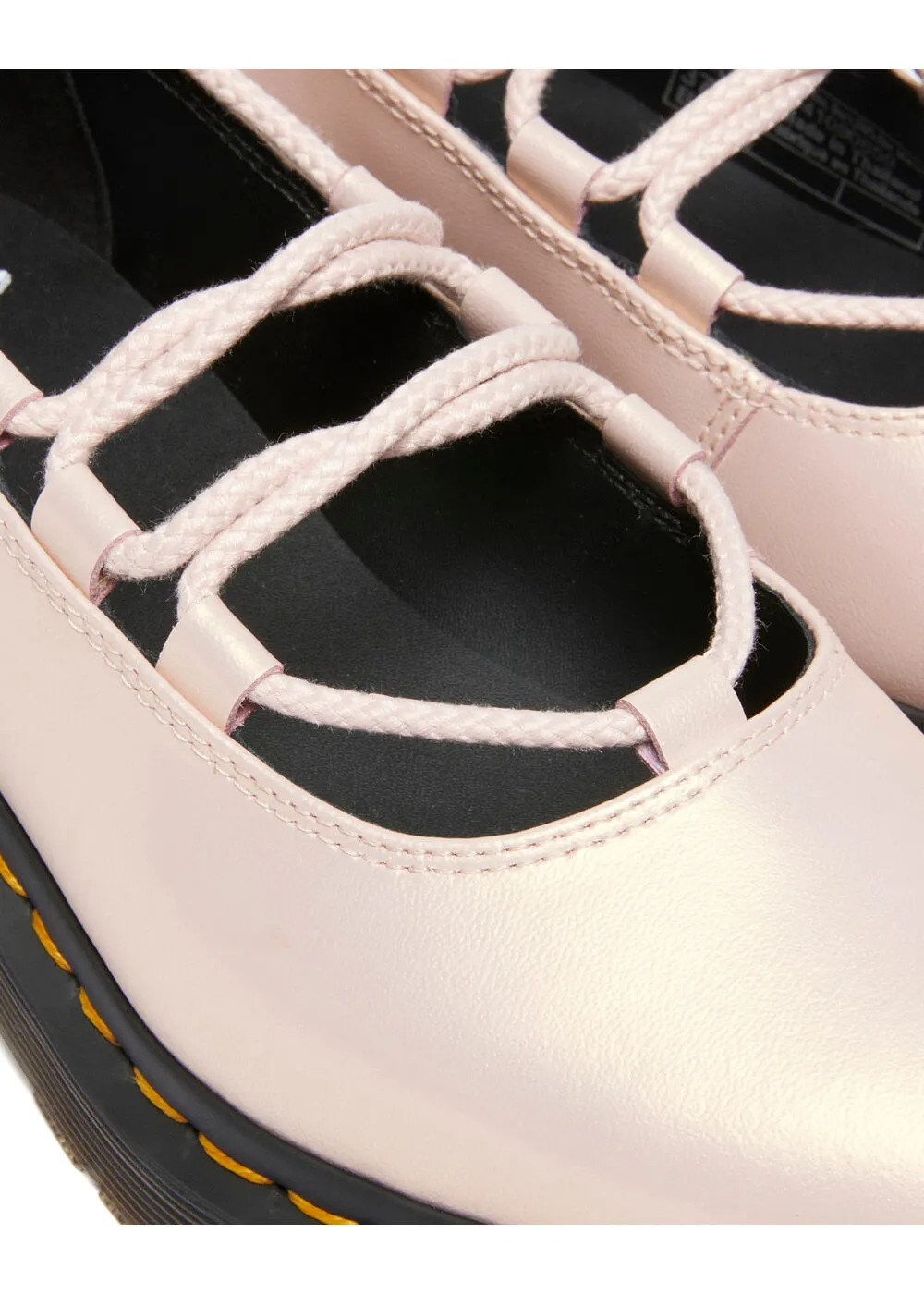 Dr. Martens Elphie II Leather Ballerinas Powder Pink Gold