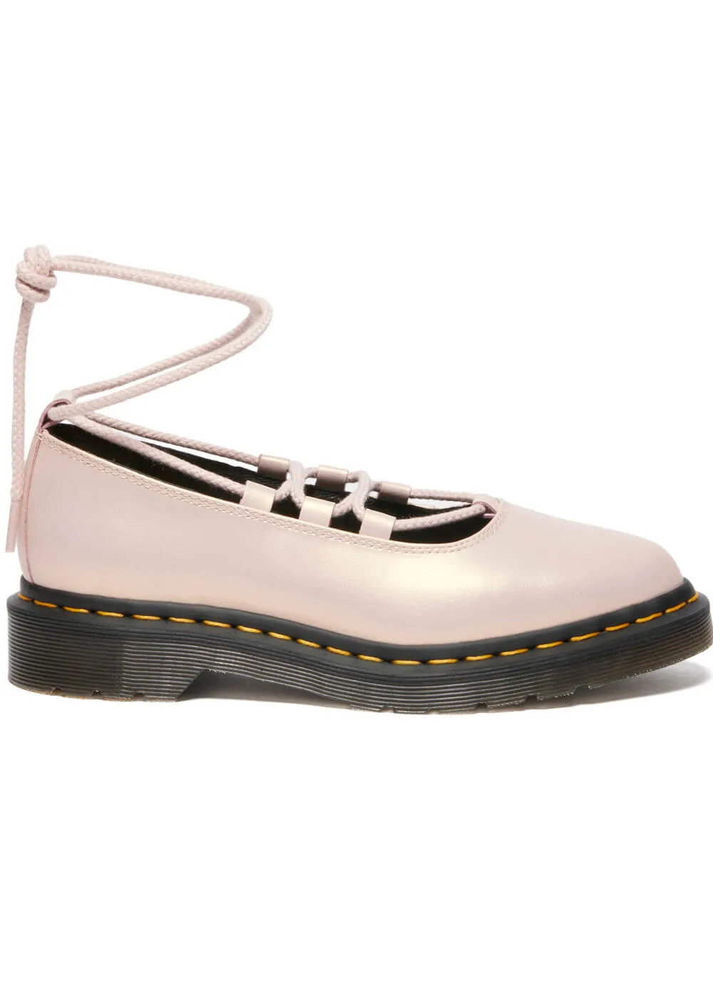 Dr. Martens Elphie II Leather Ballerinas Powder Pink Gold