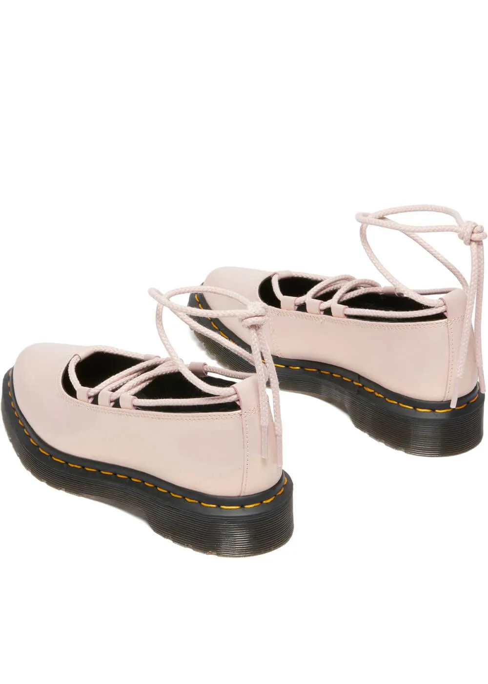 Dr. Martens Elphie II Leather Ballerinas Powder Pink Gold