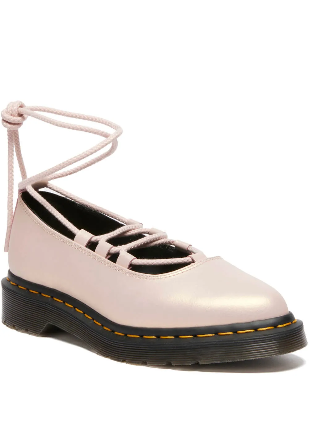 Dr. Martens Elphie II Leather Ballerinas Powder Pink Gold
