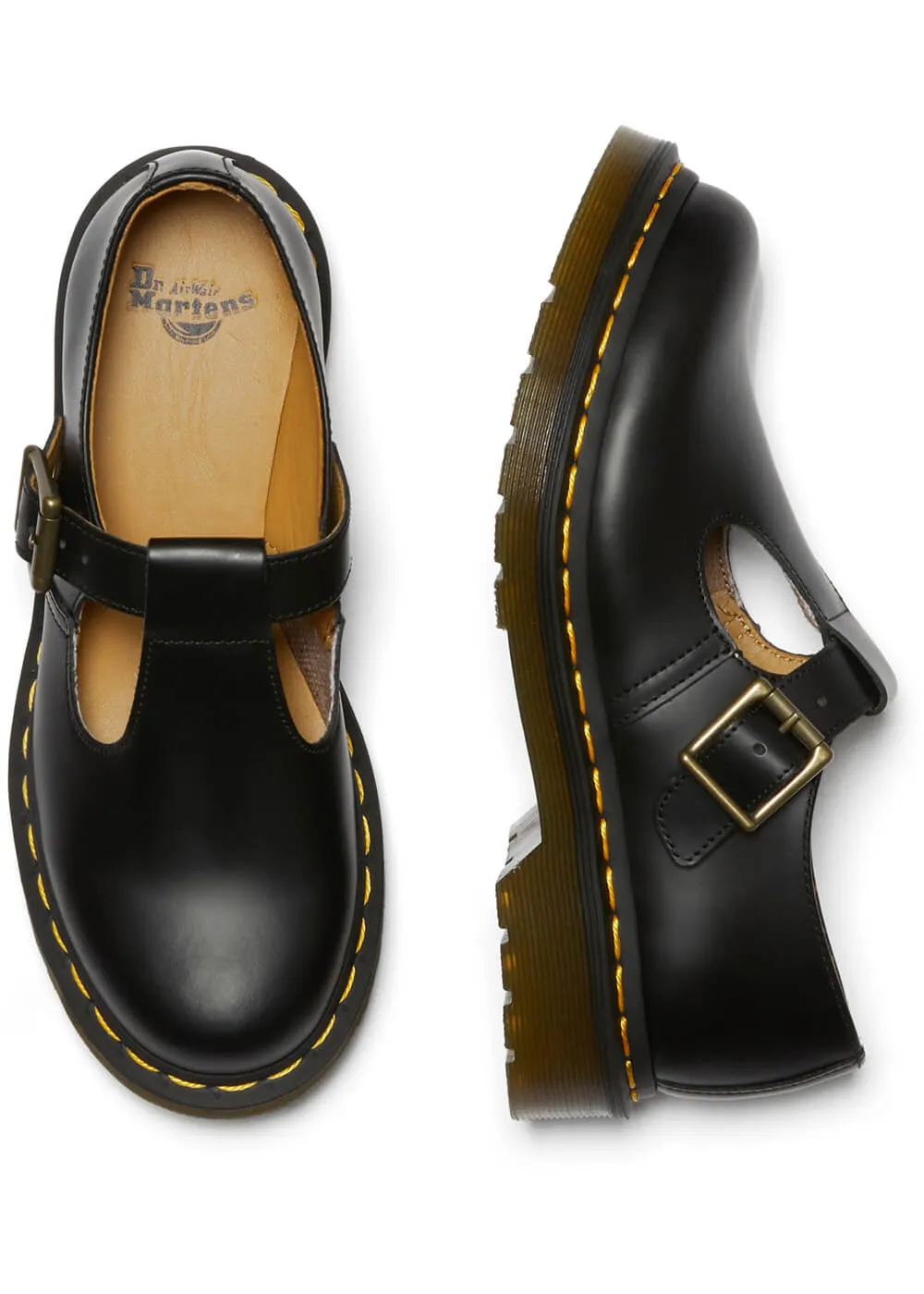 Dr. Martens Polley Smooth Mary Jane Shoes Black