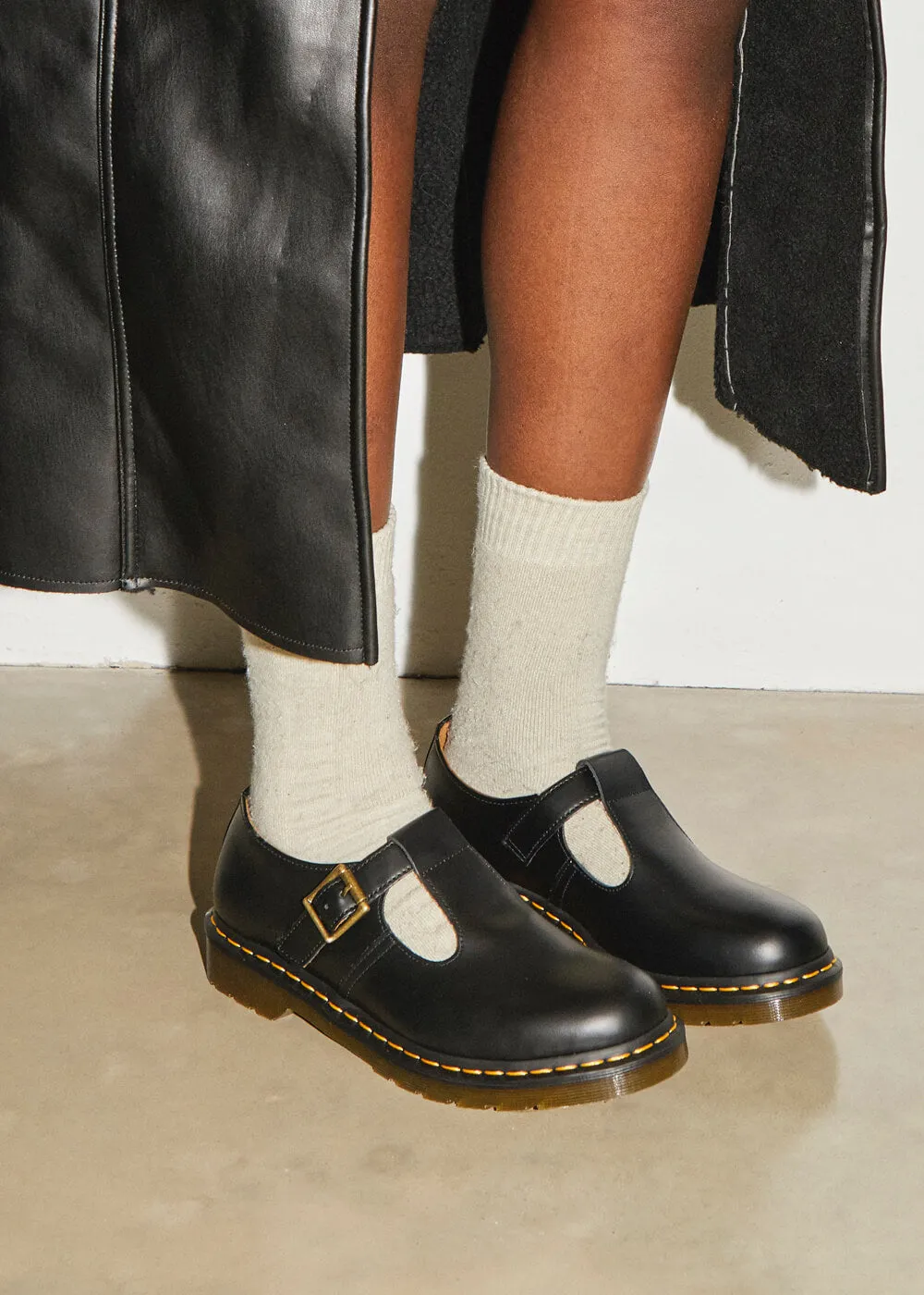 Dr. Martens Polley Smooth Mary Jane Shoes Black