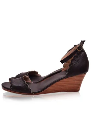 Dreamland Leather Wedges in Ivory