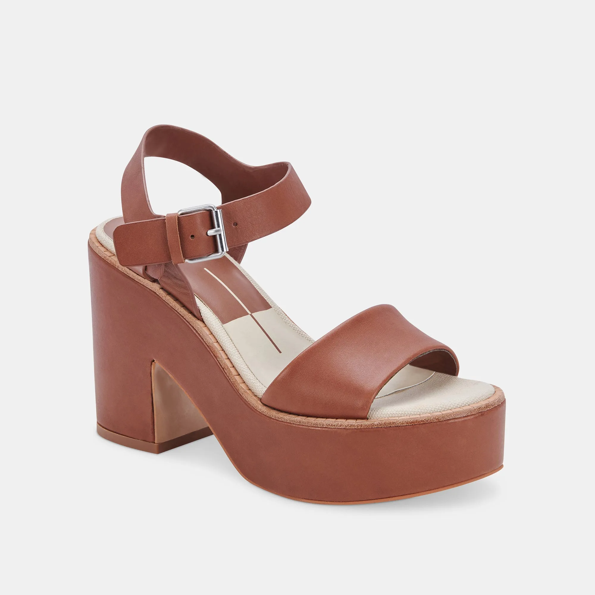 ELLY HEELS DK BROWN LEATHER