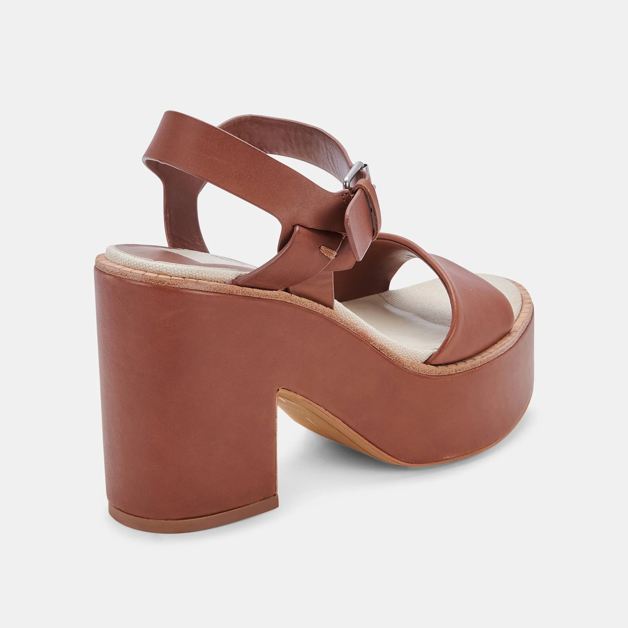 ELLY HEELS DK BROWN LEATHER