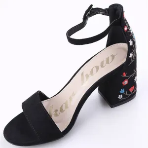 Embroider High Heel Women Sandals
