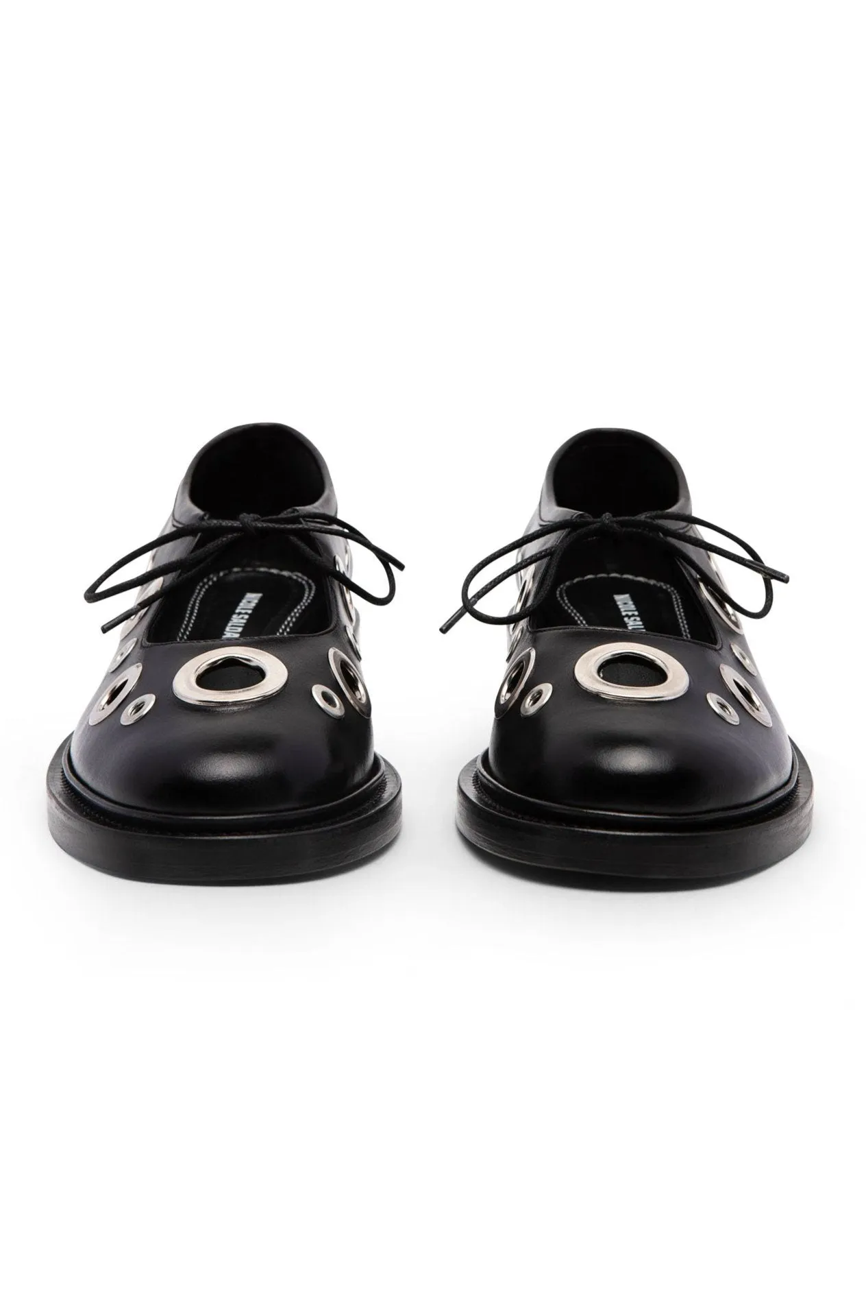 fabiana eyelet / black napa