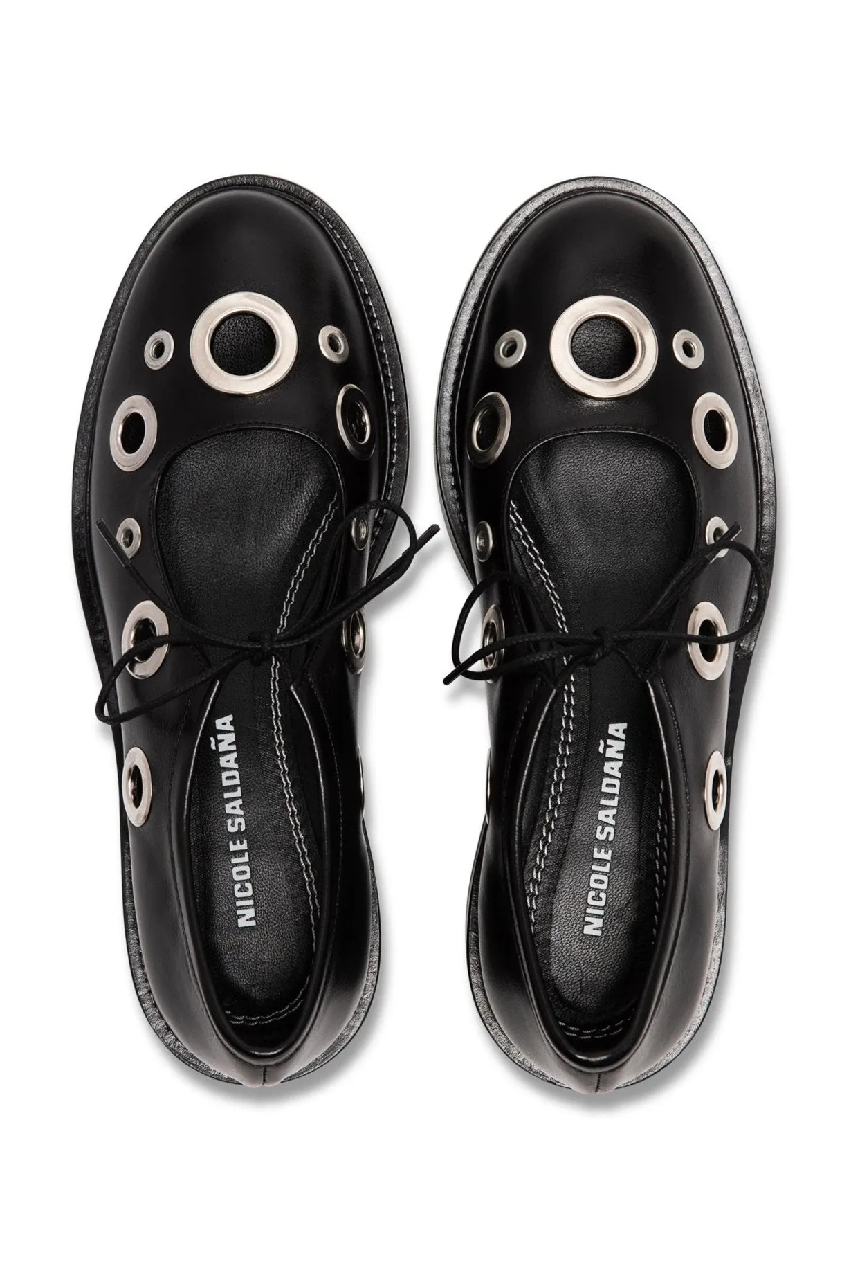 fabiana eyelet / black napa