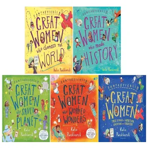 Fantastically Great Women Who Series 5 Books Set by Kate Pankhurst Made History